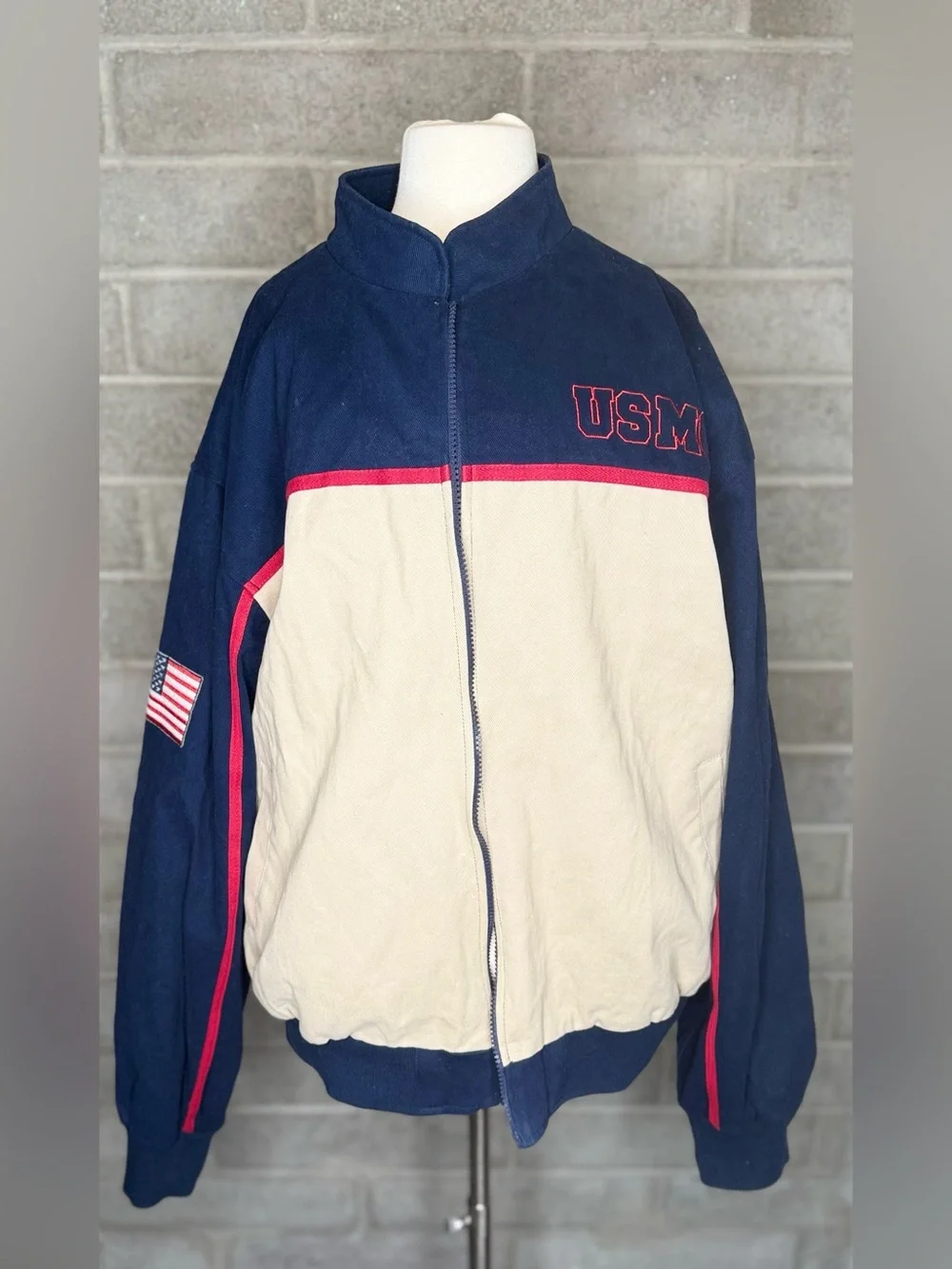 USMC Reversible Marine Corps Jacket Large Camo USA Full Zip Military Coat L